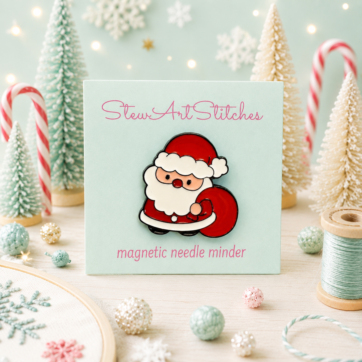Santa’s Stitching Delivery Needle Minder🎄