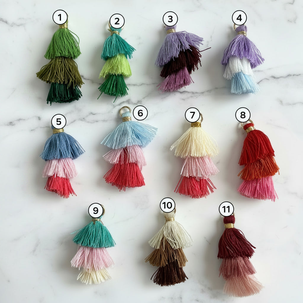 Tassels - Mini Tri-Colored