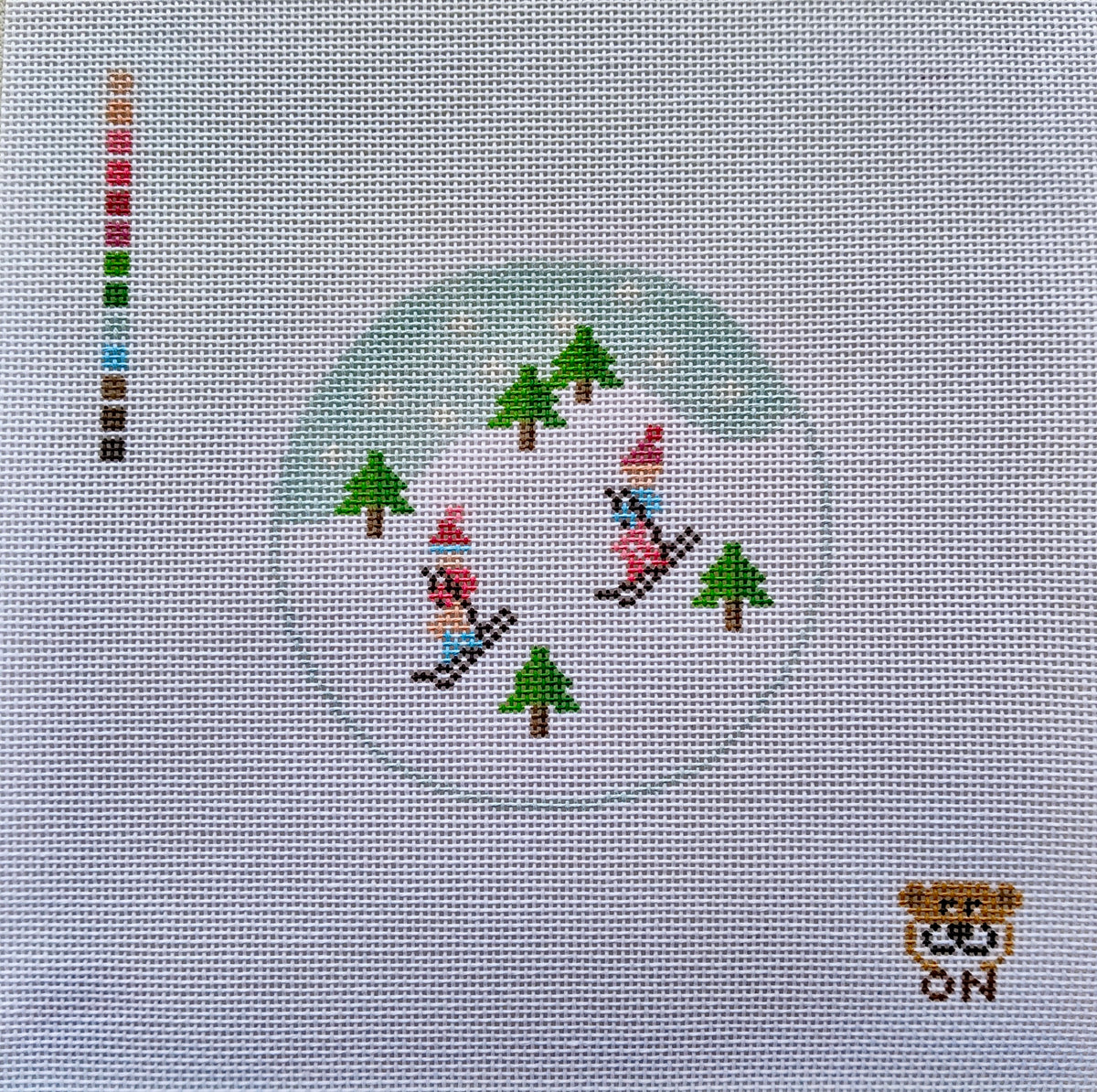 Ski Ornament Blue