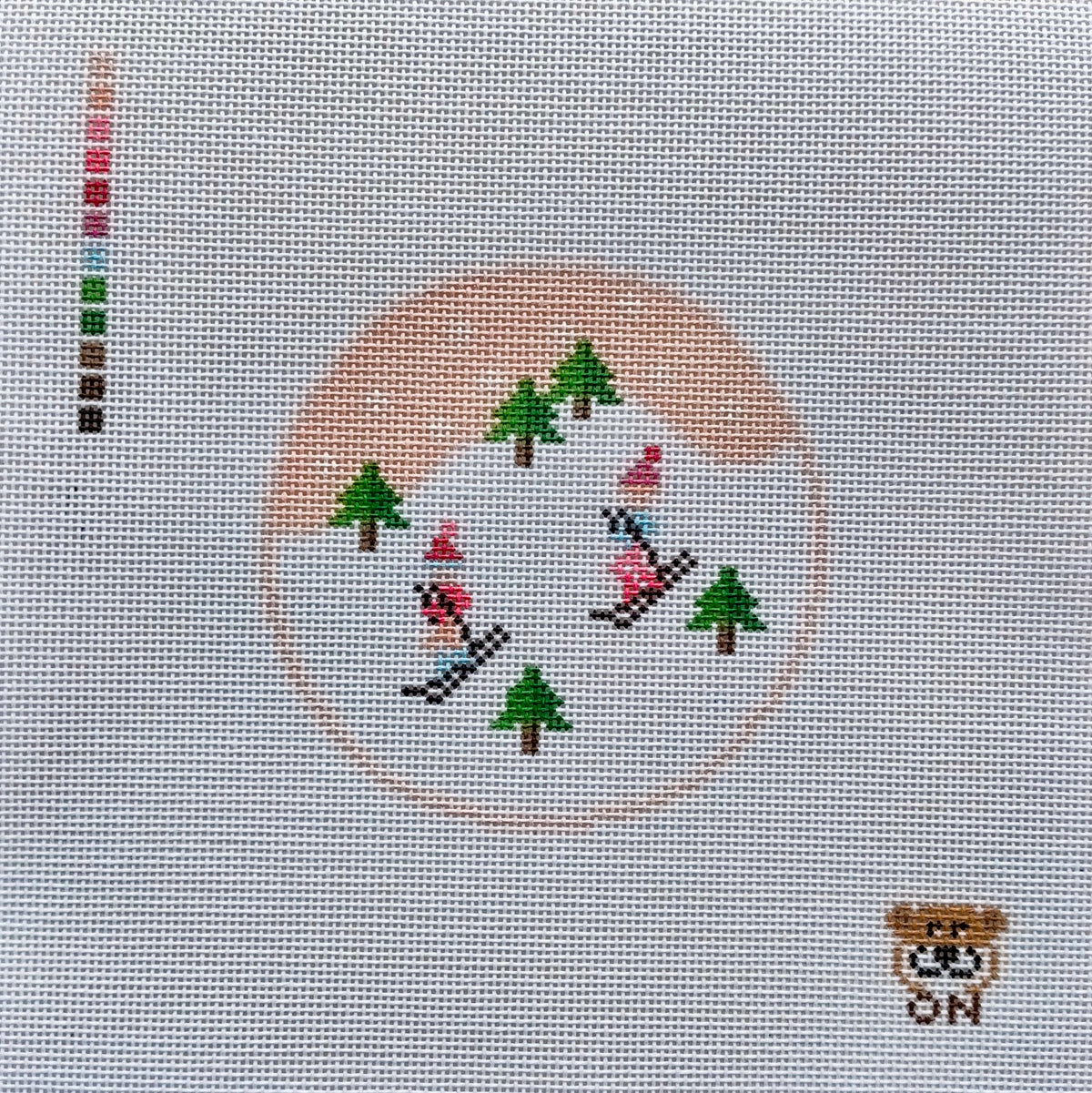 Ski Ornament Pink
