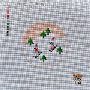 Ski Ornament Pink