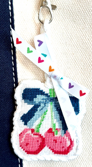 Cherry Blue Bow 18