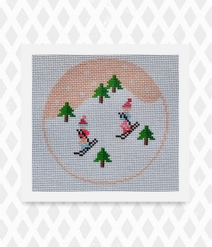 Ski Ornament Pink