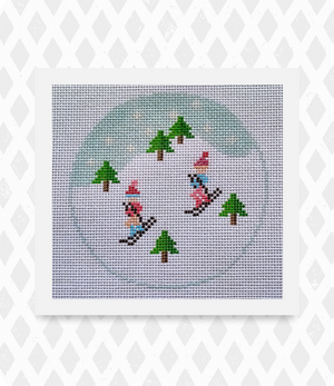Ski Ornament Blue