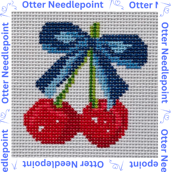 Cherry Blue Bow 18